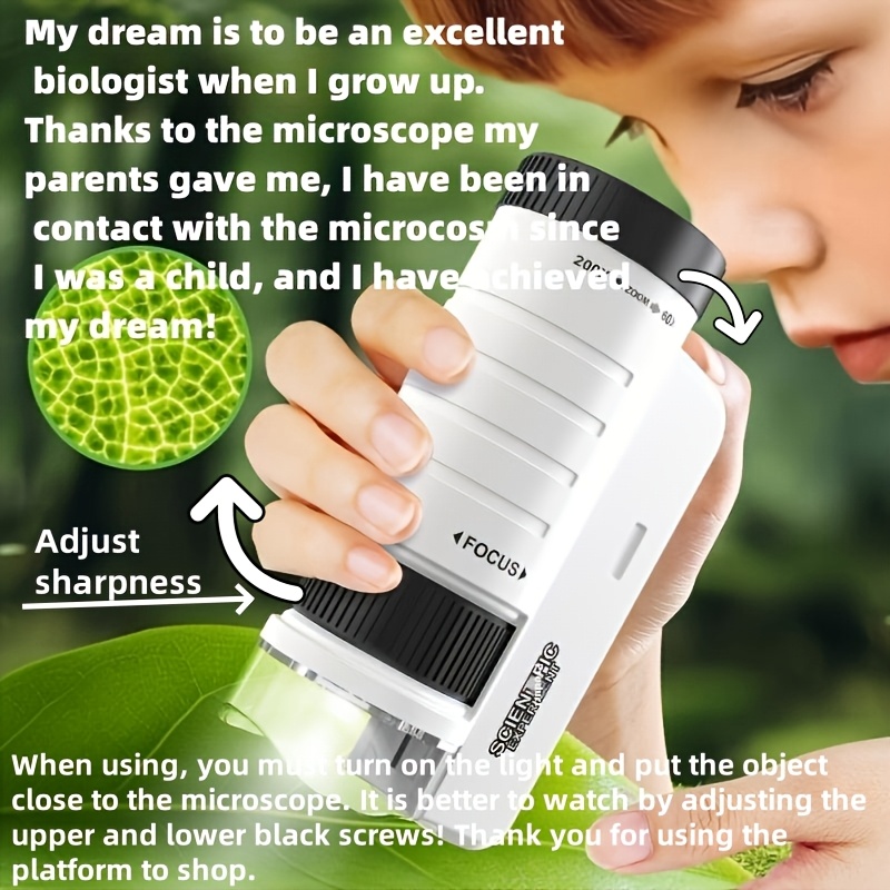 Science Max - Kit microscopio portatile Lab Home School