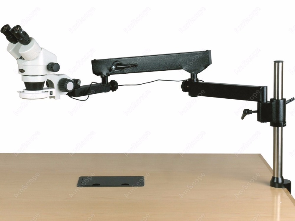 Amscope Microscope Stereo 7X-45X - Microscopio Stereo Binoculare con Zoom AmScope