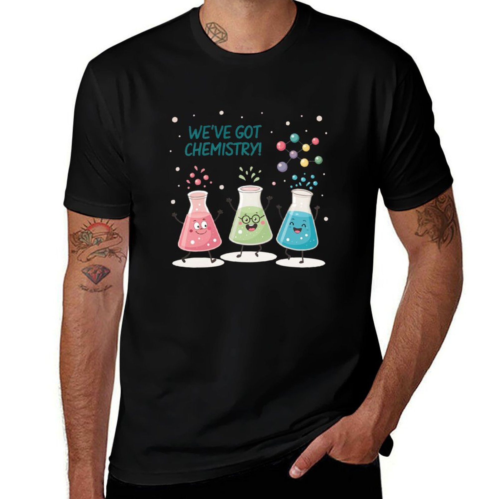Science Buddies - T-shirt Science Beaker Buddies, maglietta leggera