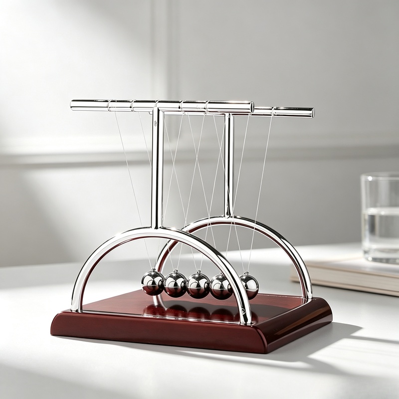Newton Cradle Large - Culla di Newton con sfere in