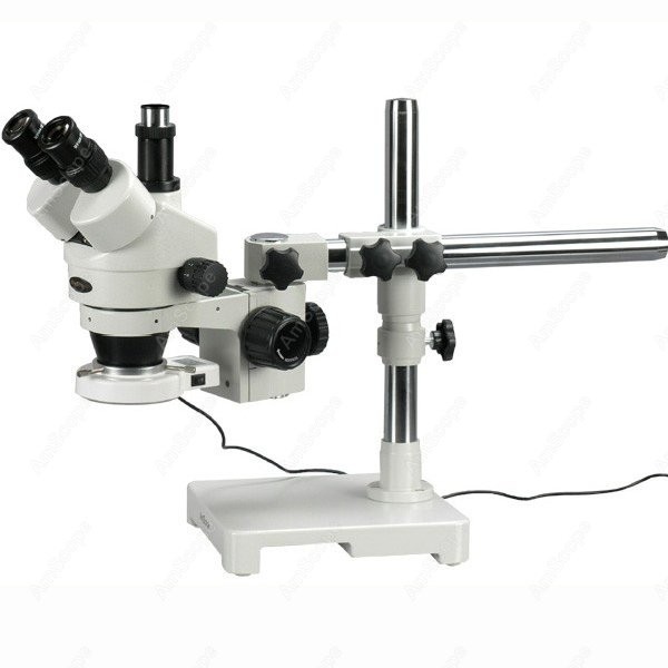 Amscope Microscope Stereo 7X-45X - Microscopio Stereo Trinoculare con Zoom LED