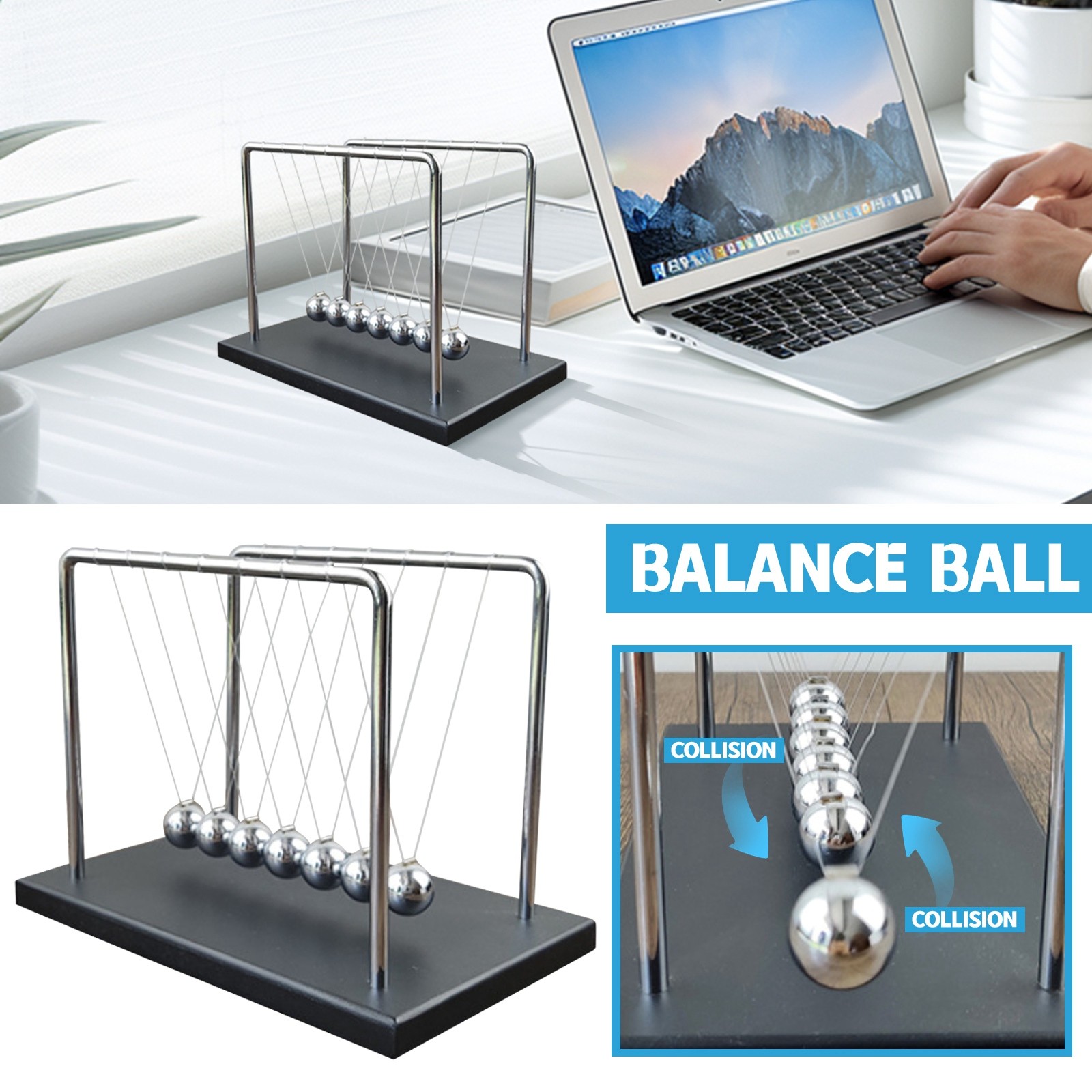 7 Palline Meccanico Curva Newt - Newton Cradle Large recensione e prezzo