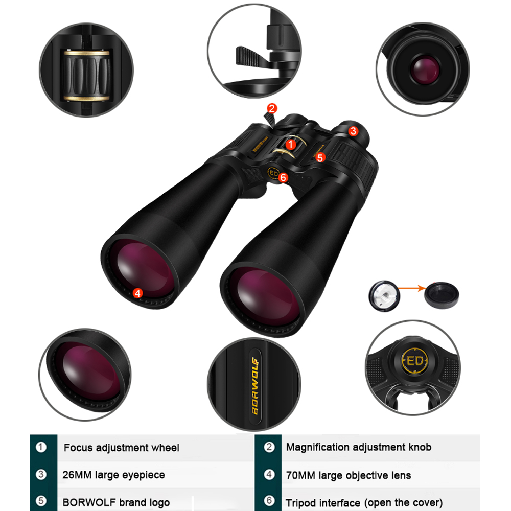 BORWOLF Binocolo con Lente Obi - National Geographic Telescope 70Mm recensione e prezzo